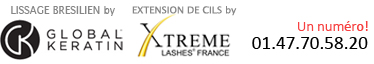 lissage brésilien global keratine, extension de cils xtreme lashes